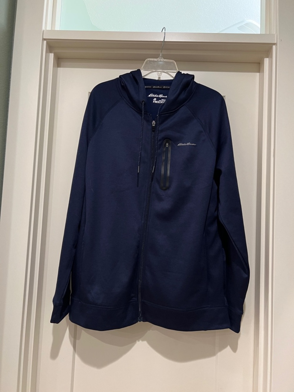 Eddie Bauer Navy Hooded Zip Jacket